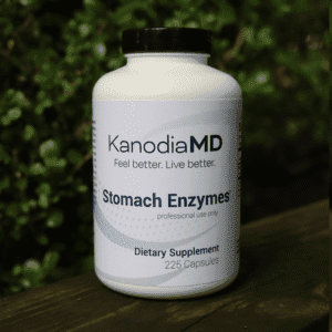 Stomach Enzymes Front_kanodiaMD, image of supplement product.